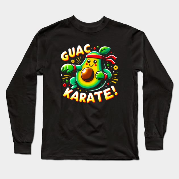 Guac Karate ! Avocado Lover funny Gift Long Sleeve T-Shirt by T-shirt US